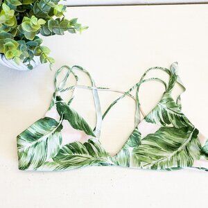 🌻 SKATIE SWIMWEAR Palm Leaf Green Bikini Top Small
